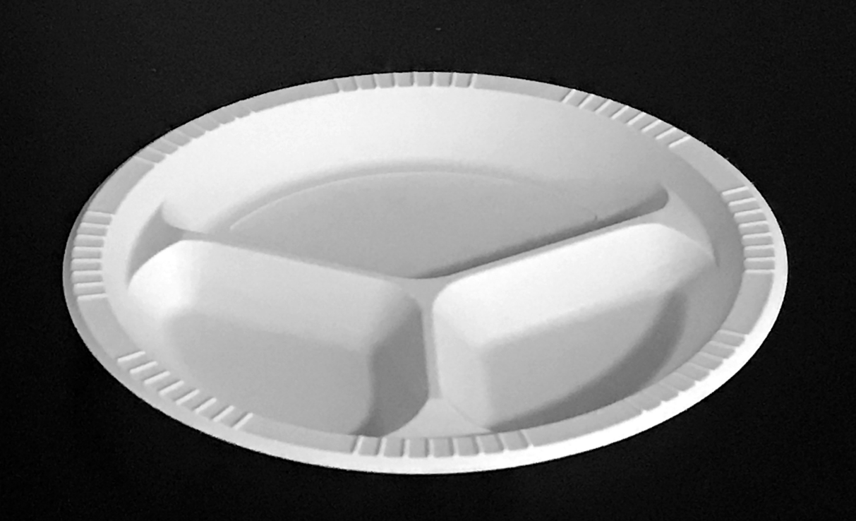 corn starch plates round